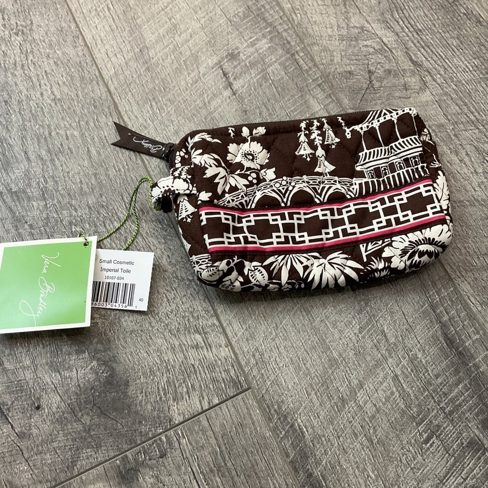 Vera Bradley Small Cosmetic Imperial Toile Makeup Bag Purse NWT